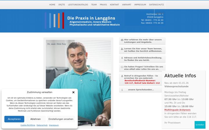 Screenshot of die-praxis-in-langgoens.de