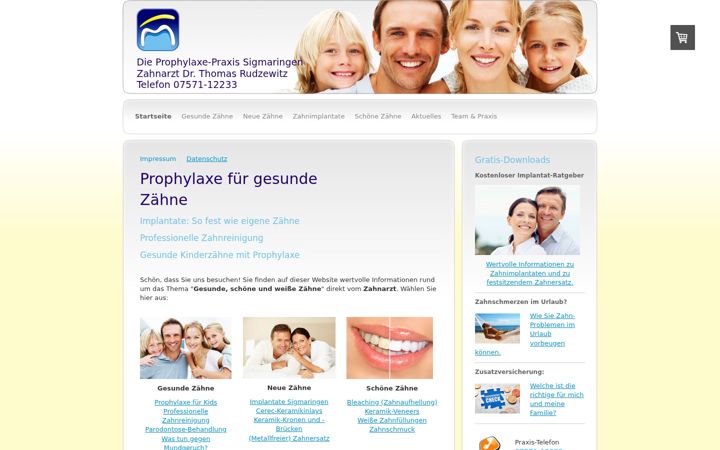 Screenshot of die-prophylaxe-praxis.de