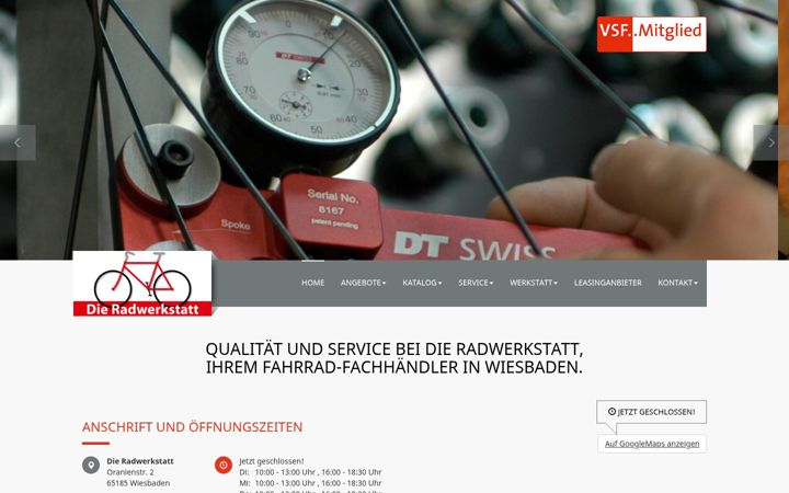 Screenshot of die-radwerkstatt.de