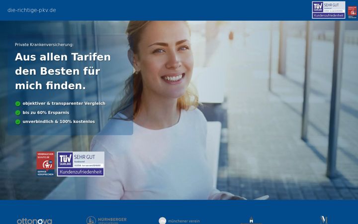 Screenshot von die-richtige-pkv.de