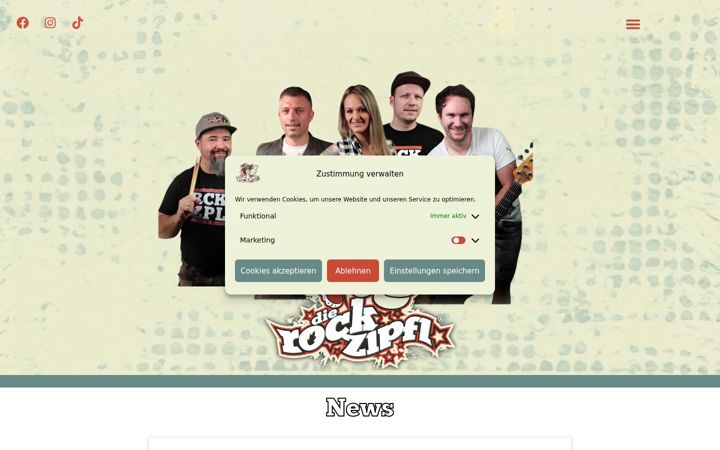 Screenshot of die-rockzipfl.de