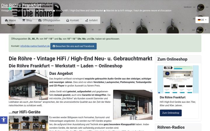 Screenshot von die-roehre-frankfurt.de