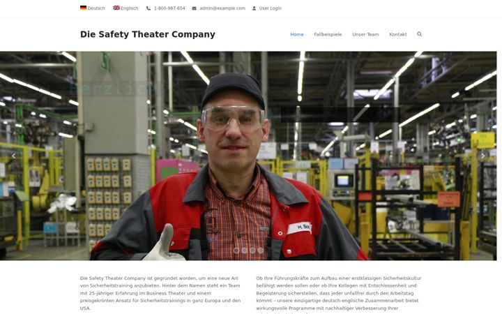 Ekrano kopija die-safety-theater-company.de