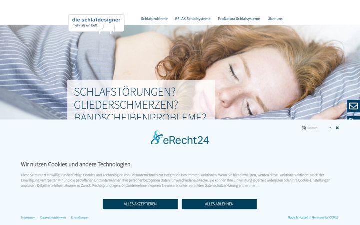 Screenshot of die-schlafdesigner.de