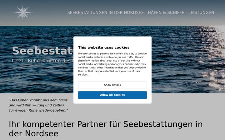 Screenshot of die-seebestattung.de