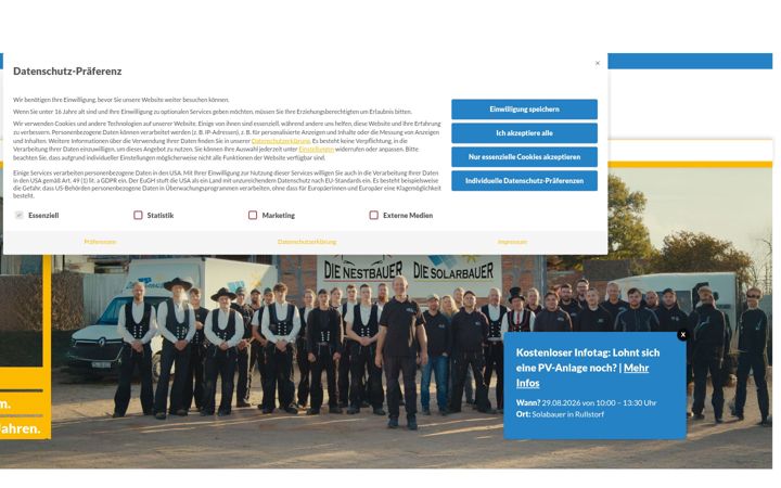 Ekraanipilt saidist die-solarbauer.de