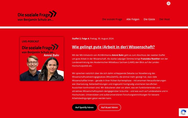 Kuvakaappaus sivustosta die-soziale-frage.de
