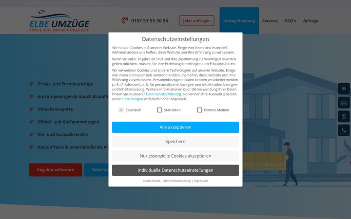 Ekraanipilt saidist die-spezialreiniger.de