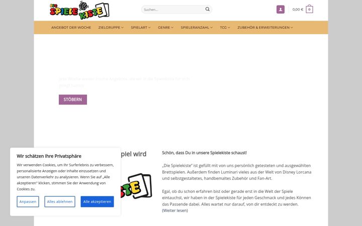 Ekraanipilt saidist die-spielekiste.de