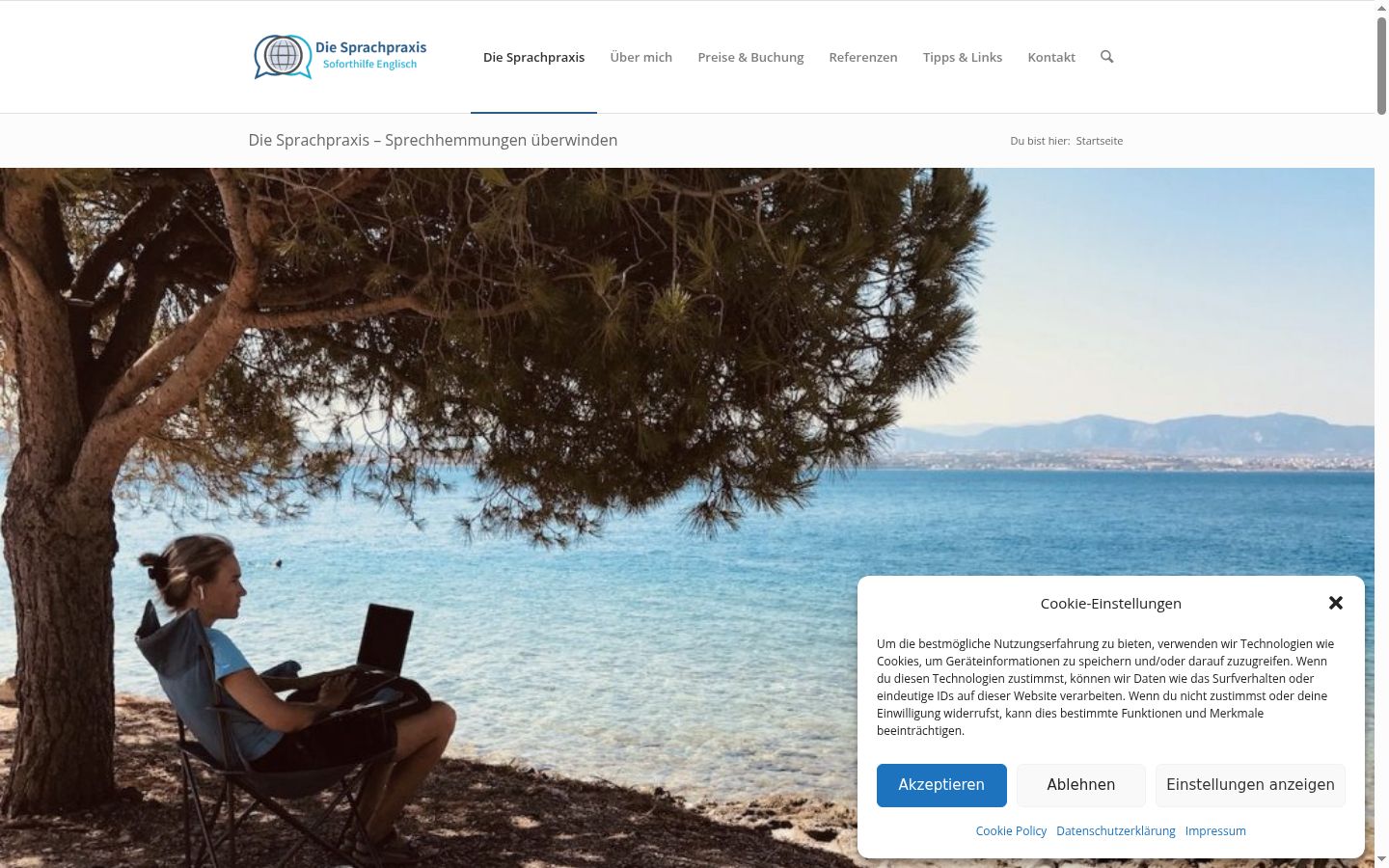 Snimka zaslona bannera za privolu prikazanog prije bilo kakve interakcije