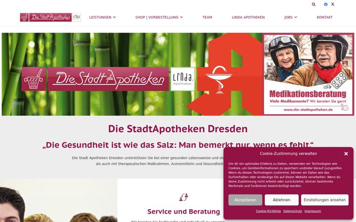 Screenshot von die-stadtapotheken.info