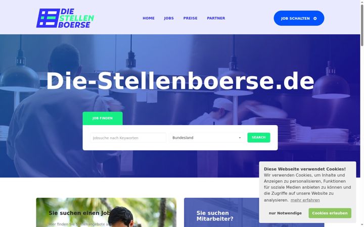Screenshot of die-stellenboerse.de