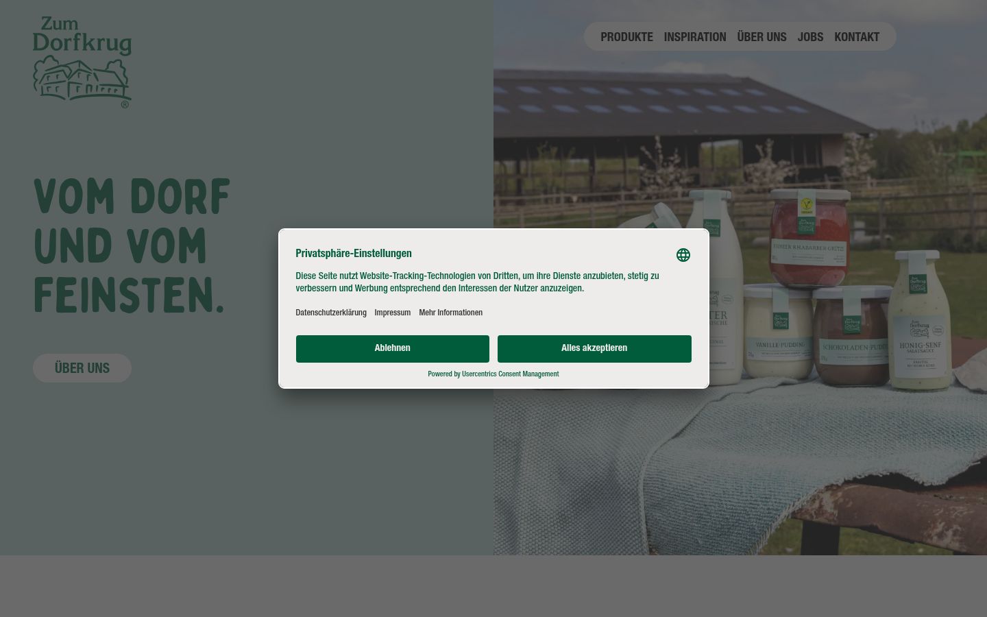 Zrzut ekranu banera zgody wyświetlanego przed jakąkolwiek interakcją