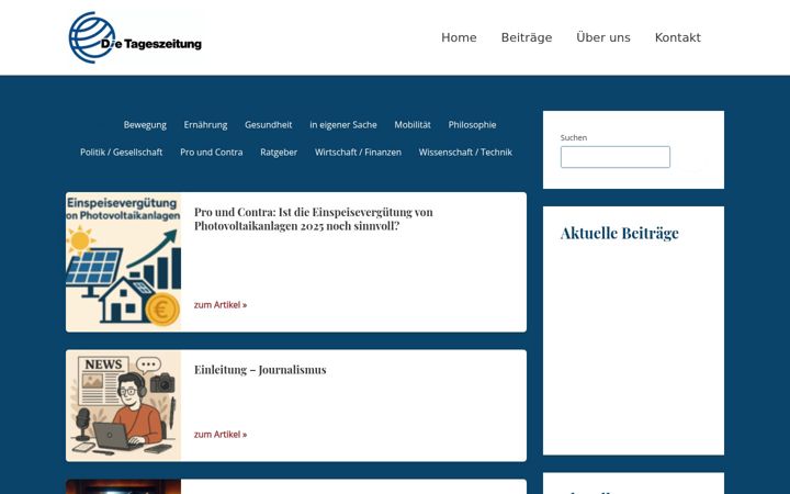 Screenshot of die-tageszeitung.de