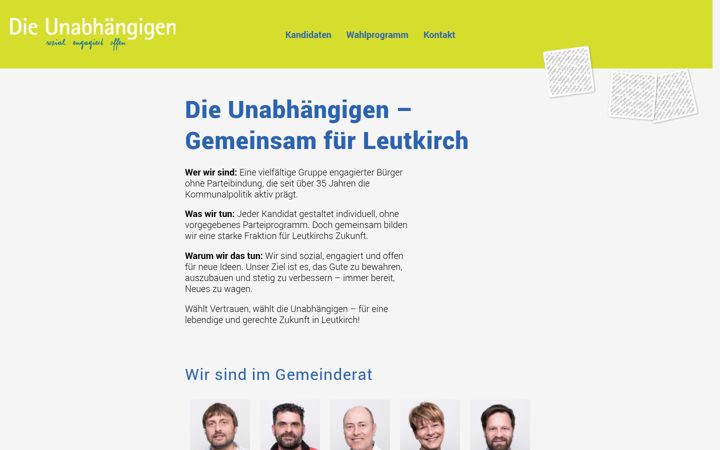 Screenshot of die-unabhaengigen-leutkirch.de