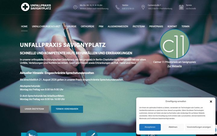 Ekrano kopija die-unfallpraxis.de