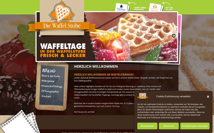 Ekrano kopija die-waffelstube.de