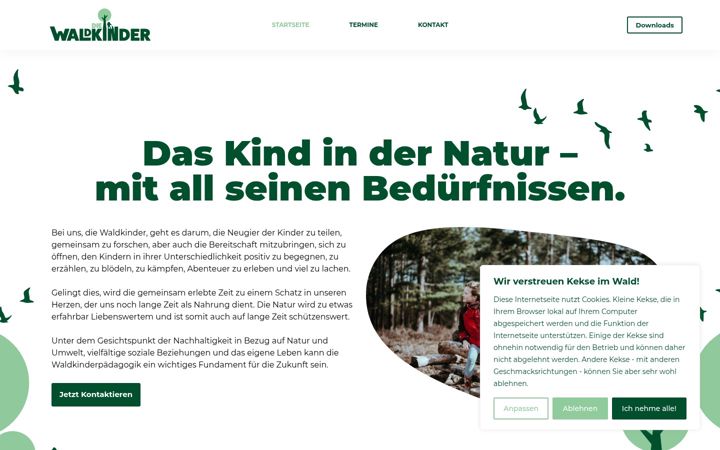 Screenshot of die-waldkinder.de