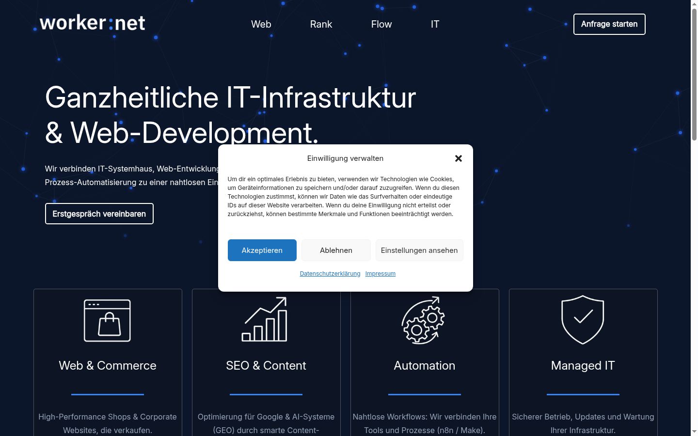 Sutikimo reklamjuostės, rodytos prieš bet kokią sąveiką, ekrano kopija