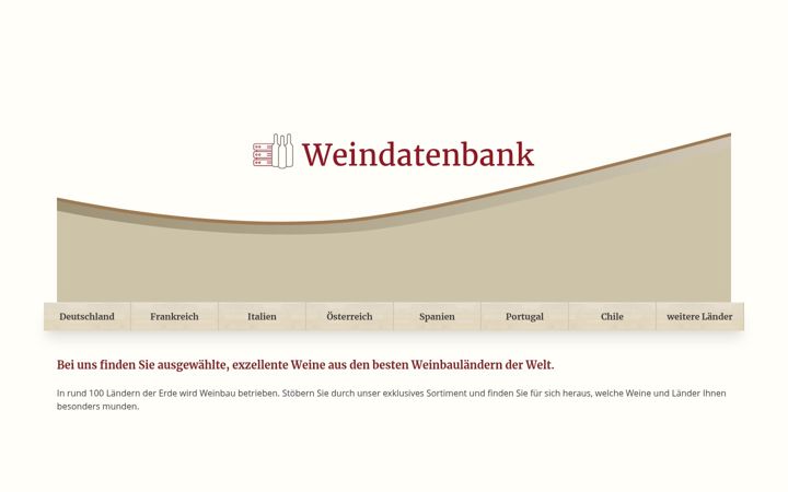 Ekrano kopija die-weindatenbank.de