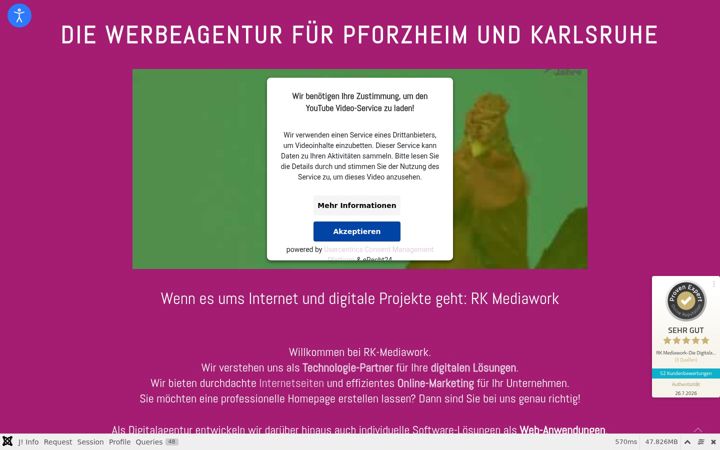Screenshot of die-werbeagentur-pforzheim.de