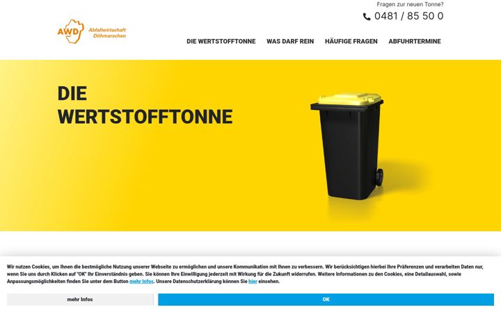 Screenshot of die-wertstofftonne.de