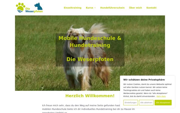 Screenshot of die-weserpfoten.de