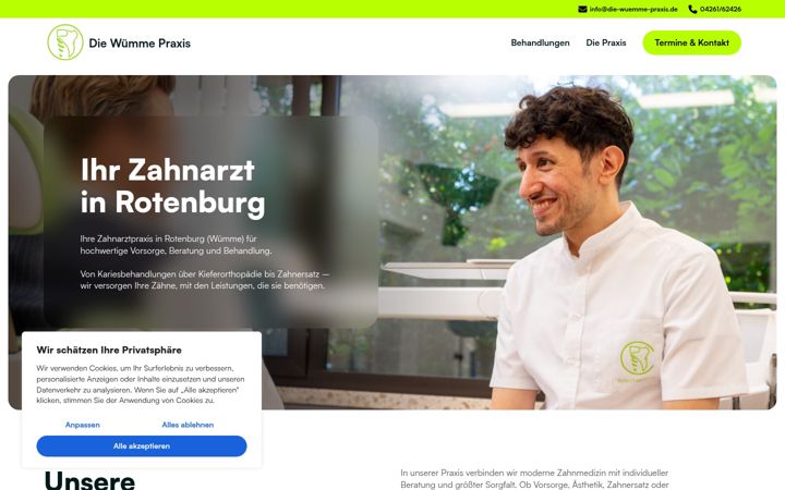 Screenshot of die-wuemme-praxis.de