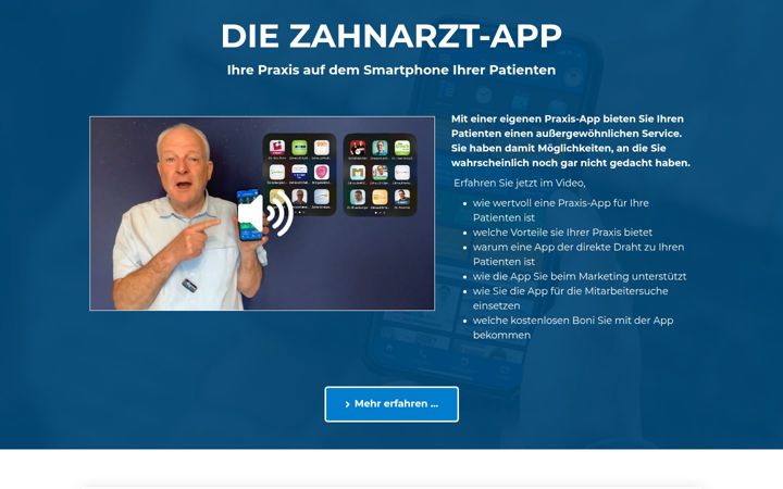 Screenshot of die-zahnarzt-app.de