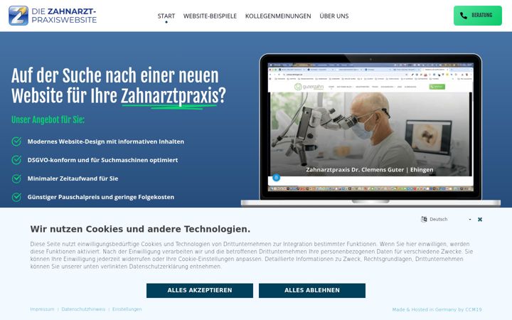 Screenshot of die-zahnarzt-praxiswebsite.de