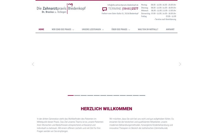 Screenshot of die-zahnarztpraxis-biedenkopf.de