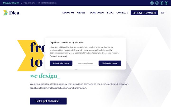 Screenshot of diea.eu