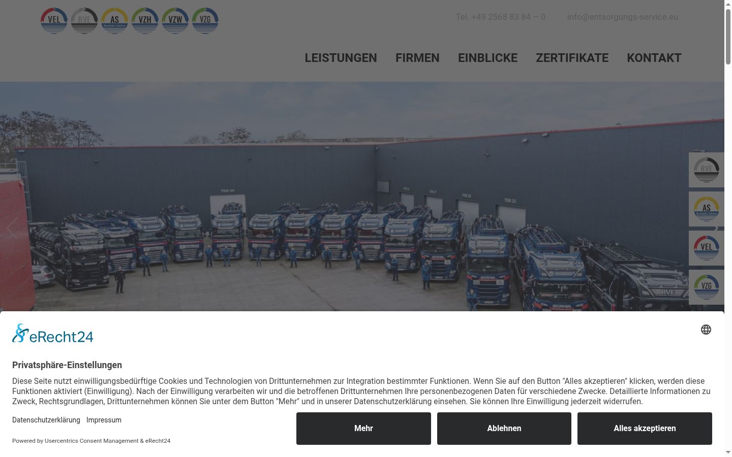 Screenshot del banner di consenso mostrato prima di qualsiasi interazione