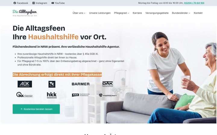 Screenshot of diealltagsfeen.de