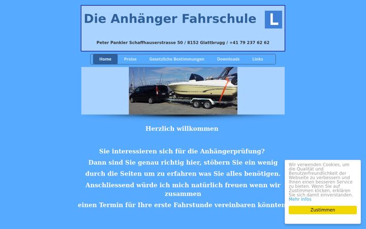 Screenshot of dieanhaengerfahrschule.ch