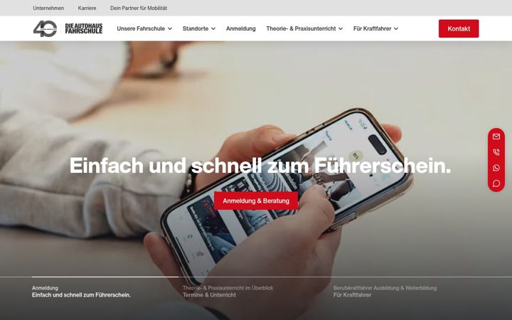 Screenshot of dieautohausfahrschule.de