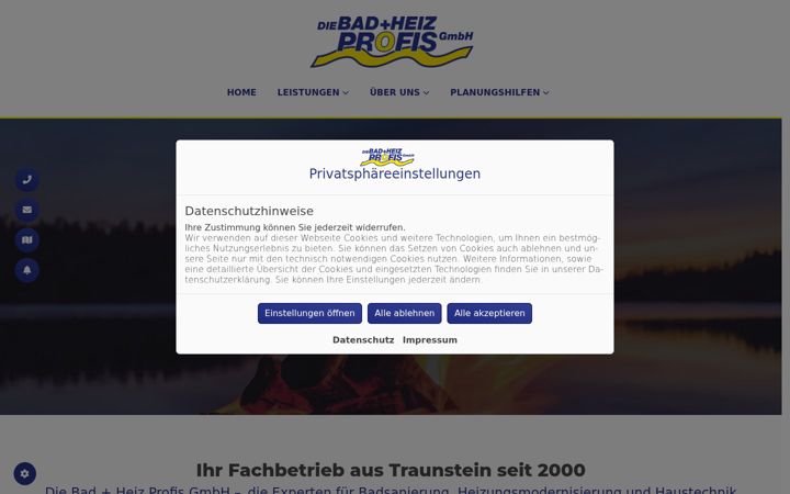 Ekrano kopija diebadundheizprofis.de