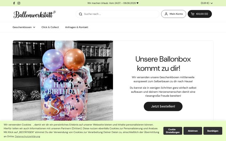 Screenshot of dieballonwerkstatt.de