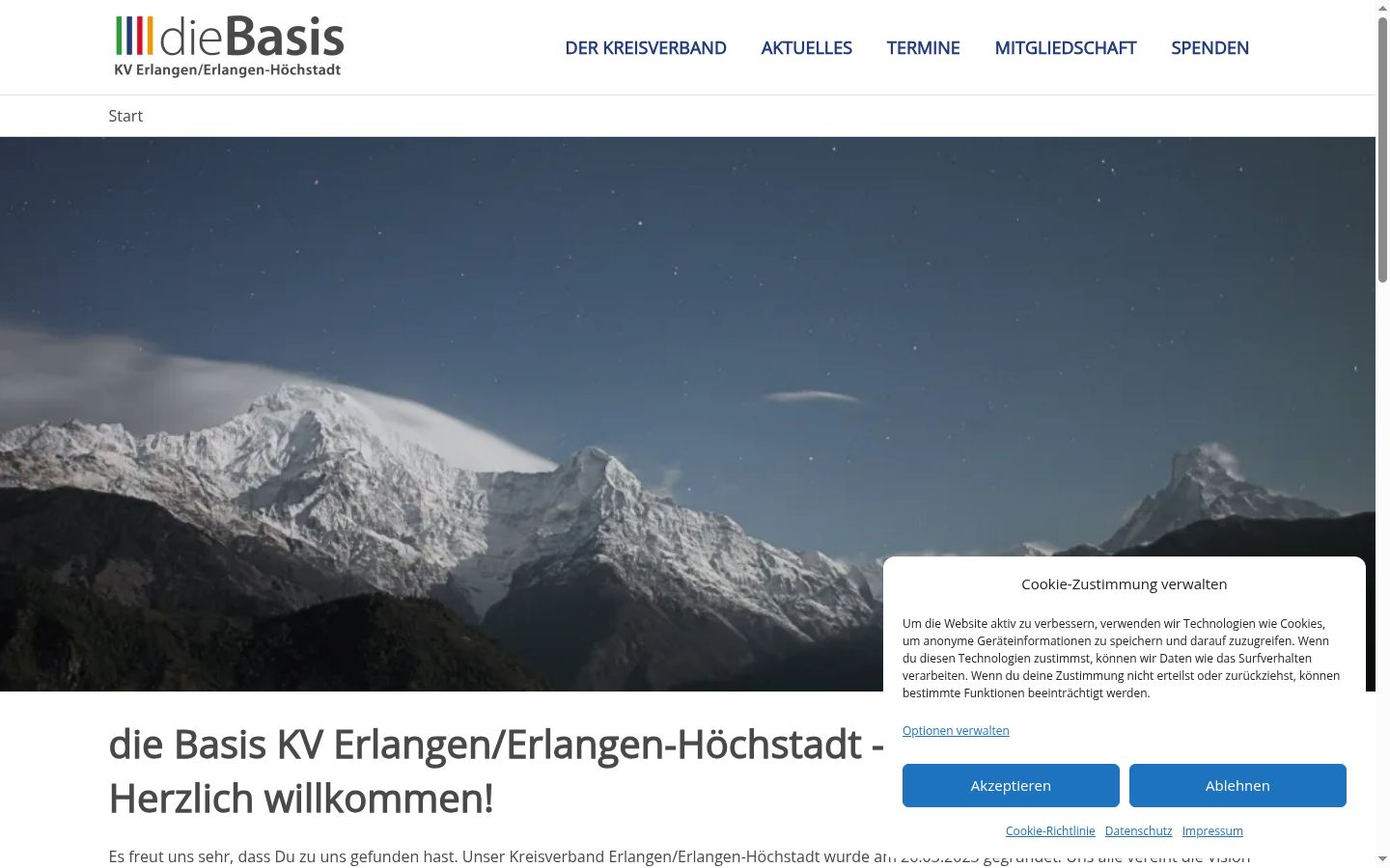 Sutikimo reklamjuostės, rodytos prieš bet kokią sąveiką, ekrano kopija