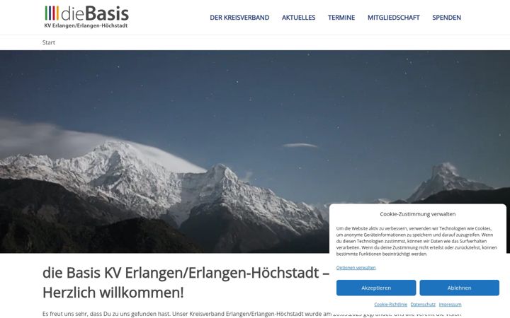 Ekrano kopija diebasis-erlangen.de
