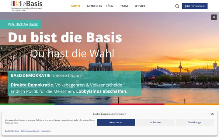 Ekrano kopija diebasis-koeln.de