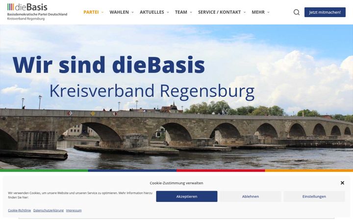 Screenshot von diebasis-regensburg.de