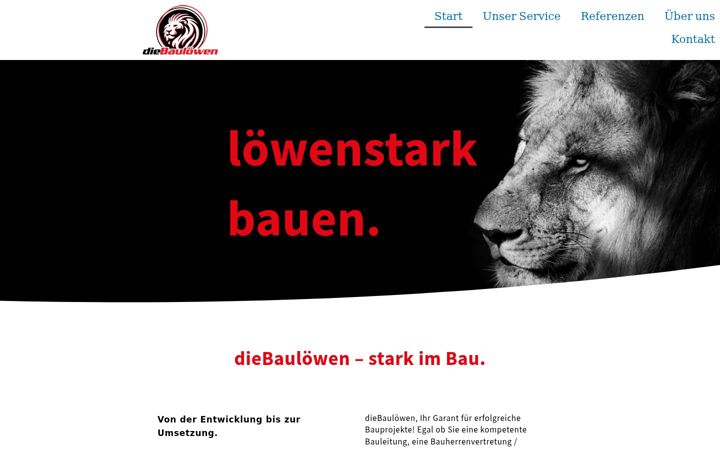 Screenshot of diebauloewen.ch