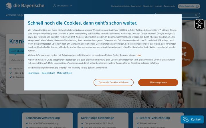 Screenshot of diebayerische.de