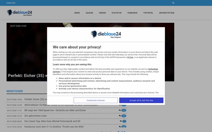 Screenshot of dieblaue24.com