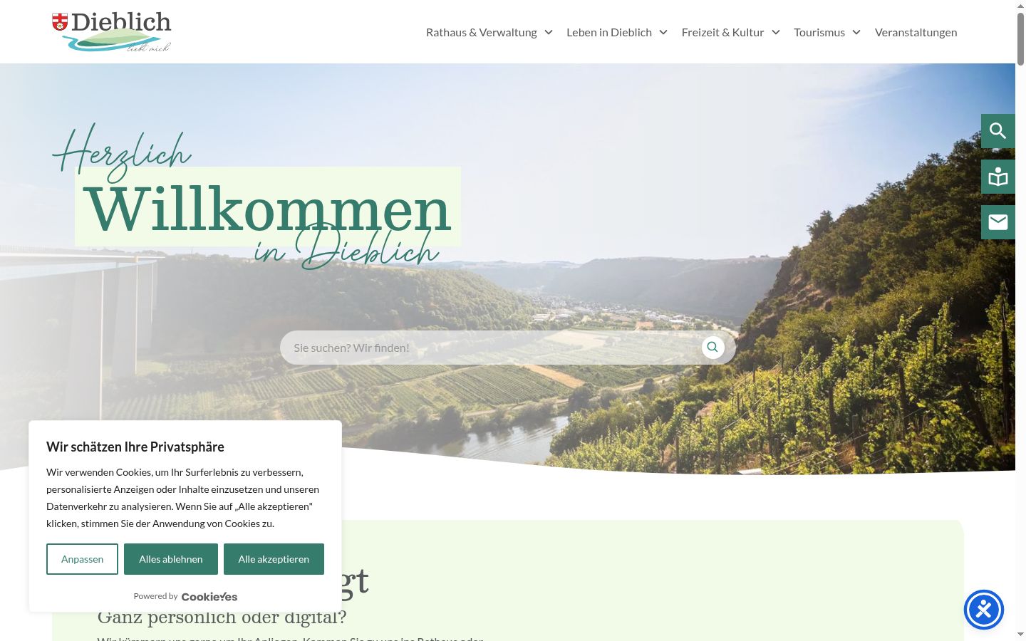 Screenshot tal-banner tal-kunsens muri qabel kwalunkwe interazzjoni