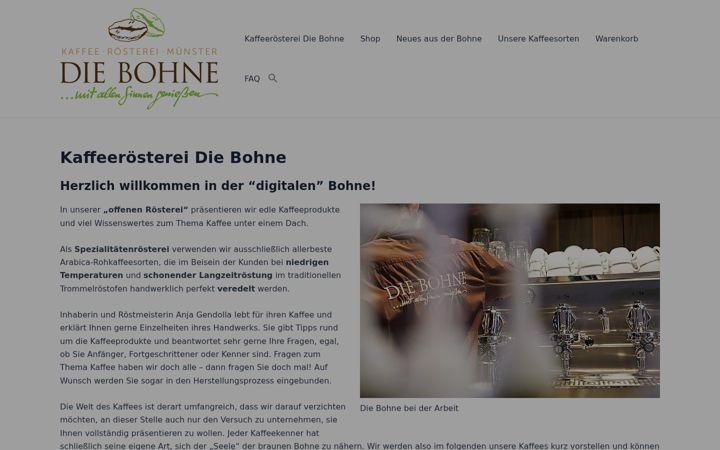 Screenshot von diebohne-ms.de