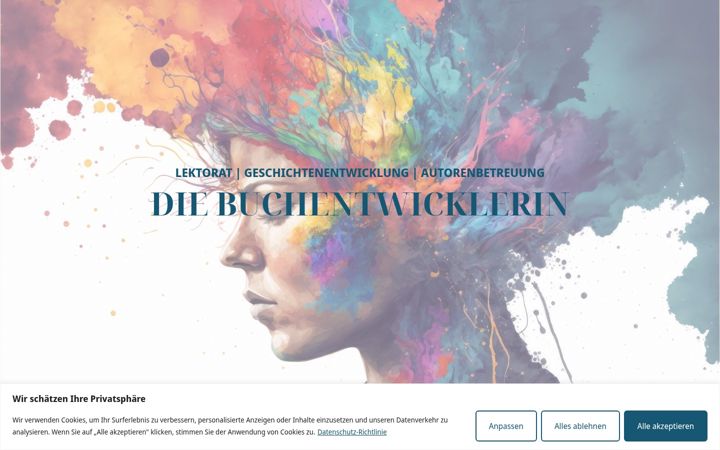 Screenshot of diebuchentwicklerin.com