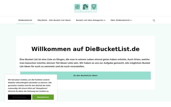 Screenshot of diebucketlist.de
