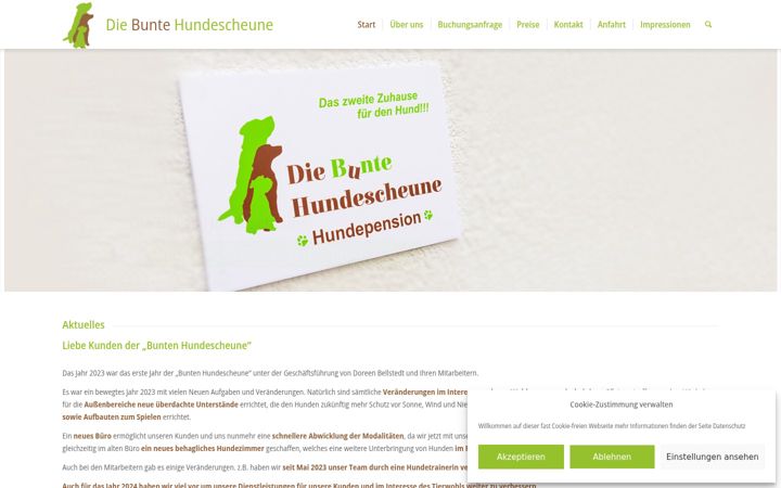 Ekrano kopija diebunte-hundescheune.de